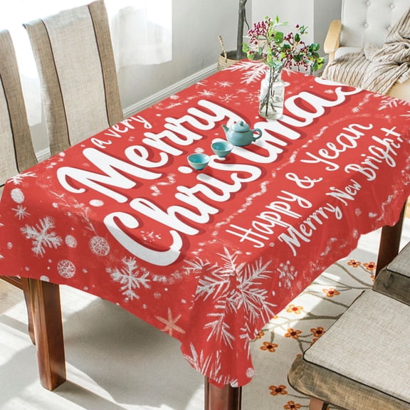 BZSMCE Square Tablecloth Design Snowflake Christmas Tree Pattern Pattern Tableclothes