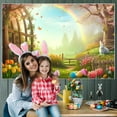 thumbnail image 1 of QTOCIO Spring Wreath Fence Easter Photo Material Photography Background Cloth, 1 of 4