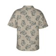 thumbnail image 3 of Daiia Sketch Squirrels Linen Hawaiian Shirt for Men Gentle Cotton Regular Short Sleeve Casual-X-Large, 3 of 9