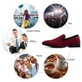thumbnail image 4 of Mens Loafers Wedding Dress Shoes Slip-On Loafers for Men Tuxedo Suit Shoes, Red-02, 9.5US, 4 of 5