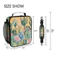 thumbnail image 5 of ALAZA Cactus Flowers on Orange Background Lunch Box Insulated Lunch Bag Reusable Thermal Cooler Tote School Picnic, 5 of 6