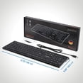 thumbnail image 2 of Perixx Periduo-605, Clavier Ergonomique Sans Fil et Combo Souris Verticale, Repose-Poignets Réglable et Touches à Membrane Profil Bas, Noir, US English, 2 of 7