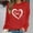 Tshirts-Red, variant on Gamivast Valentines Sweatshirt Women Oversized Love Heart Graphic Crewneck Pullover Trendy Drop Shoulder Holiday Thsirts Valentine 's Day Outfit