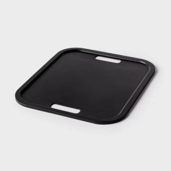 Decorative Plastic Lid Black - Storage Bin Lid, Universal Placement, Cut-Out Handles, 14.72"x12.52"