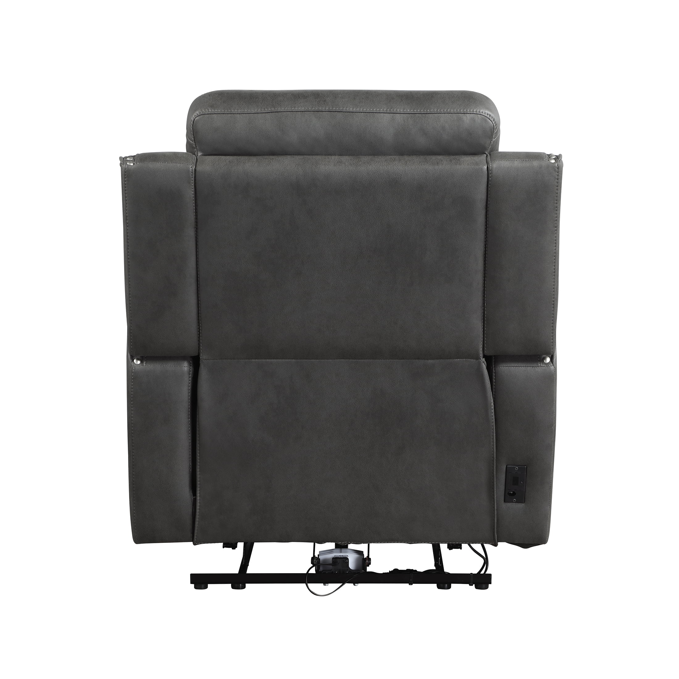 OakvillePark Winterthorn Microfiber Power Reclining Chair, Smoky Gray