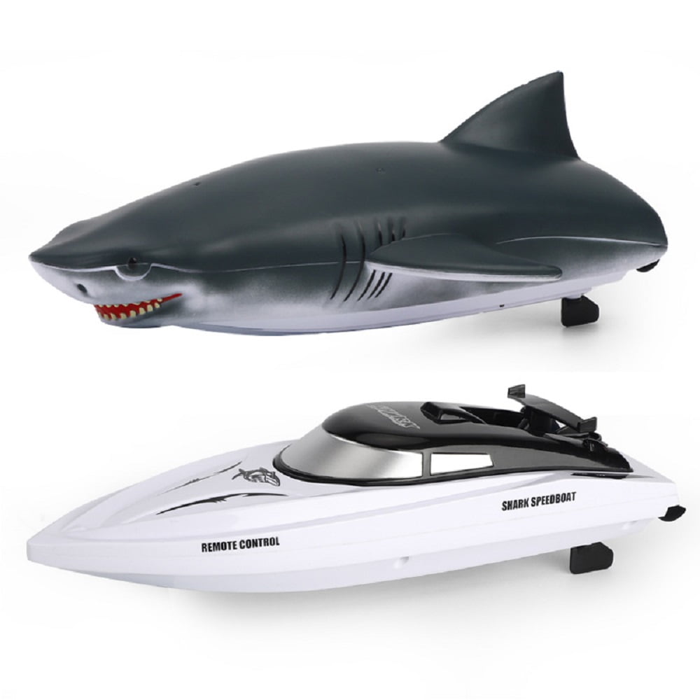 JJRC RC Shark Boat 2in1 Remote Control Boat for Pool Lake Racing