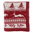 thumbnail image 1 of SARO TH434.R5060 Couverture de Noël en Tricot Rouge Oblong 50 x 60 Po, 1 of 1