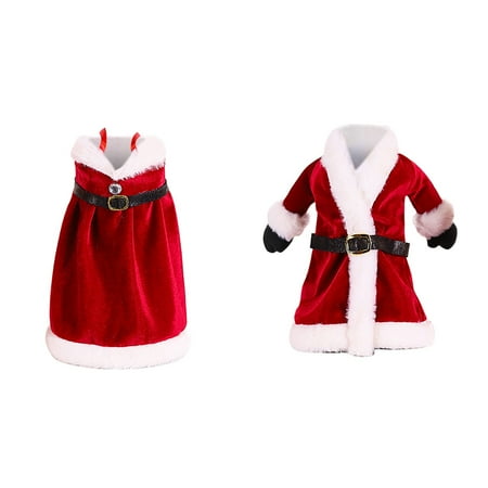 

On Sale Jiikun 2X Wine Bottle CoverWine Bottle CoversChristmas Decorations Kitchen Table Top Dress Up Props Plaid Set Red Wine Bottle Set Wine Bottle Bag