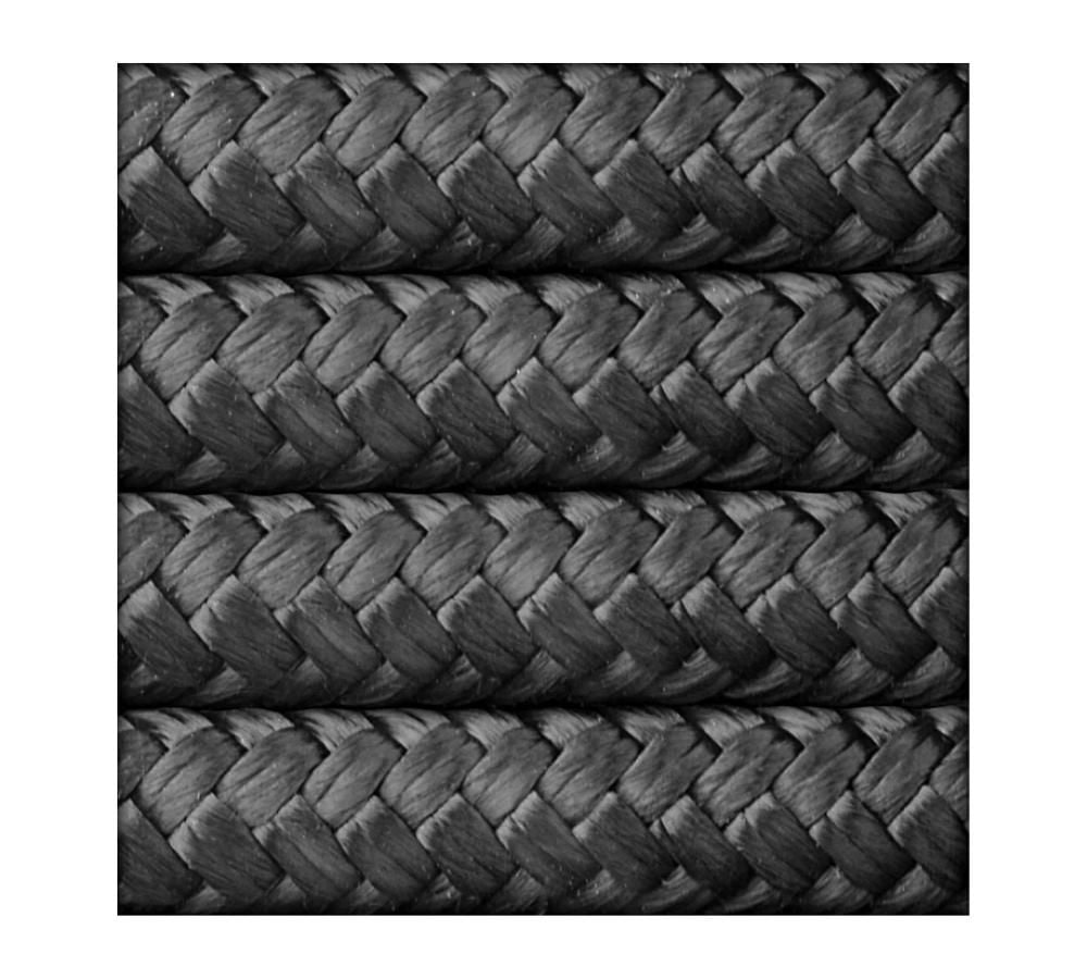 Ligne d'amarrage en nylon double tresse de qualité supérieure avec épissure à œil, ligne d'amarrage de corde de bateau de 1/2" x 25', ligne d'amarrage de corde d'amarrage noire pour bateau kayak
