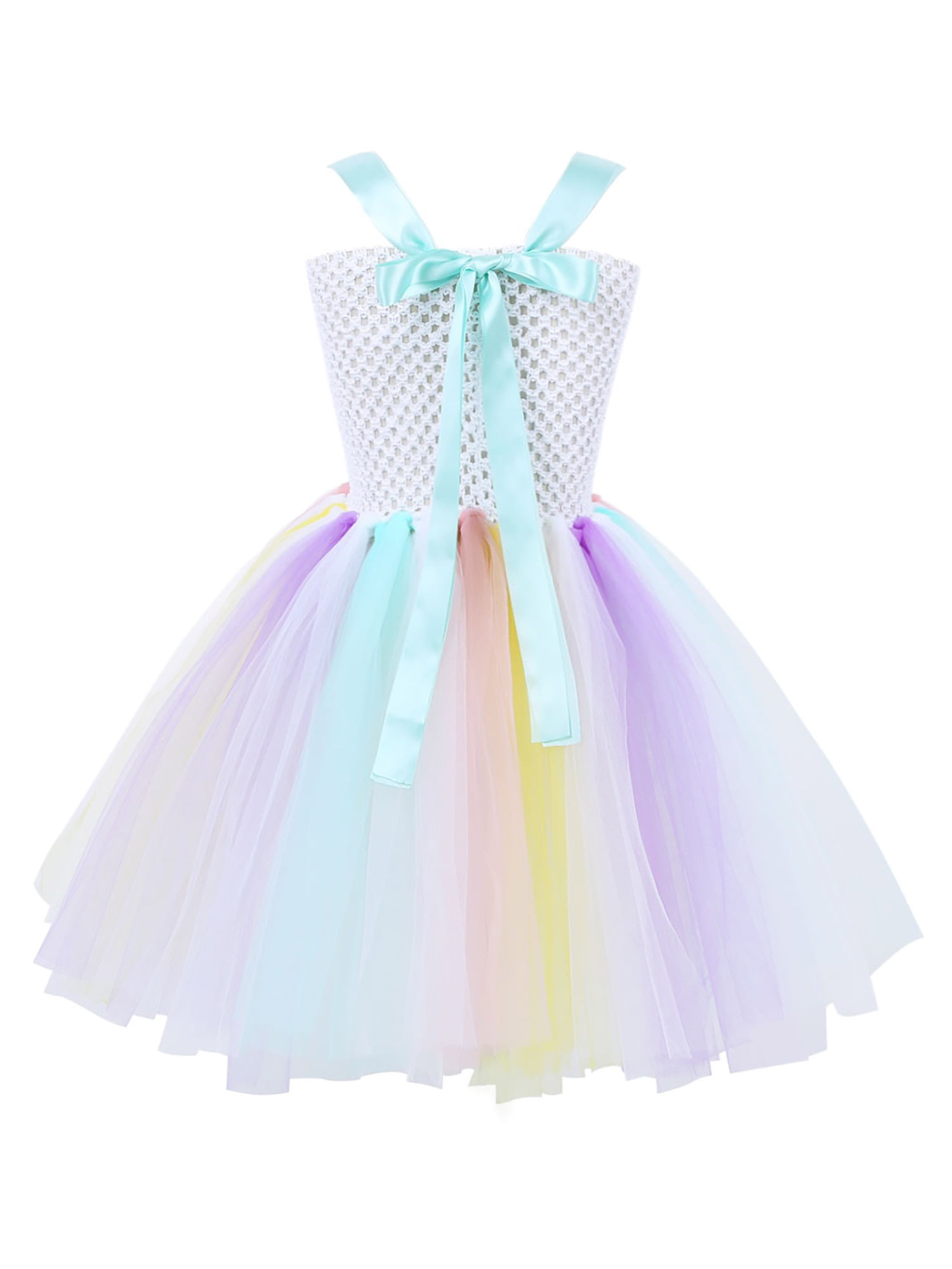 MSemis Kids Girls Rainbow Cartoon Tutu Dress Princess Costume - Walmart.com