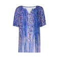thumbnail image 5 of Fiudx Ofertas Flash Del Día Top/Camisa con Cuello En V y Manga Corta con Estampado de Rayas para Mujer, 5 of 5