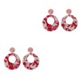 thumbnail image 4 of sweethay Pendientes de araña de acrílico hueco gran oreja gota aro joyería exagerada colgante pendiente mujeres niñas accesorios de boda Rojo blanco 2Conjunto, 4 of 6