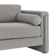 thumbnail image 6 of Loveseat Sofa Couch, Light Grey Gray, Fabric, Living Kitchen Cafe Bistro Hospitality Restaurant, Modern Contemporary HB34800, 6 of 9