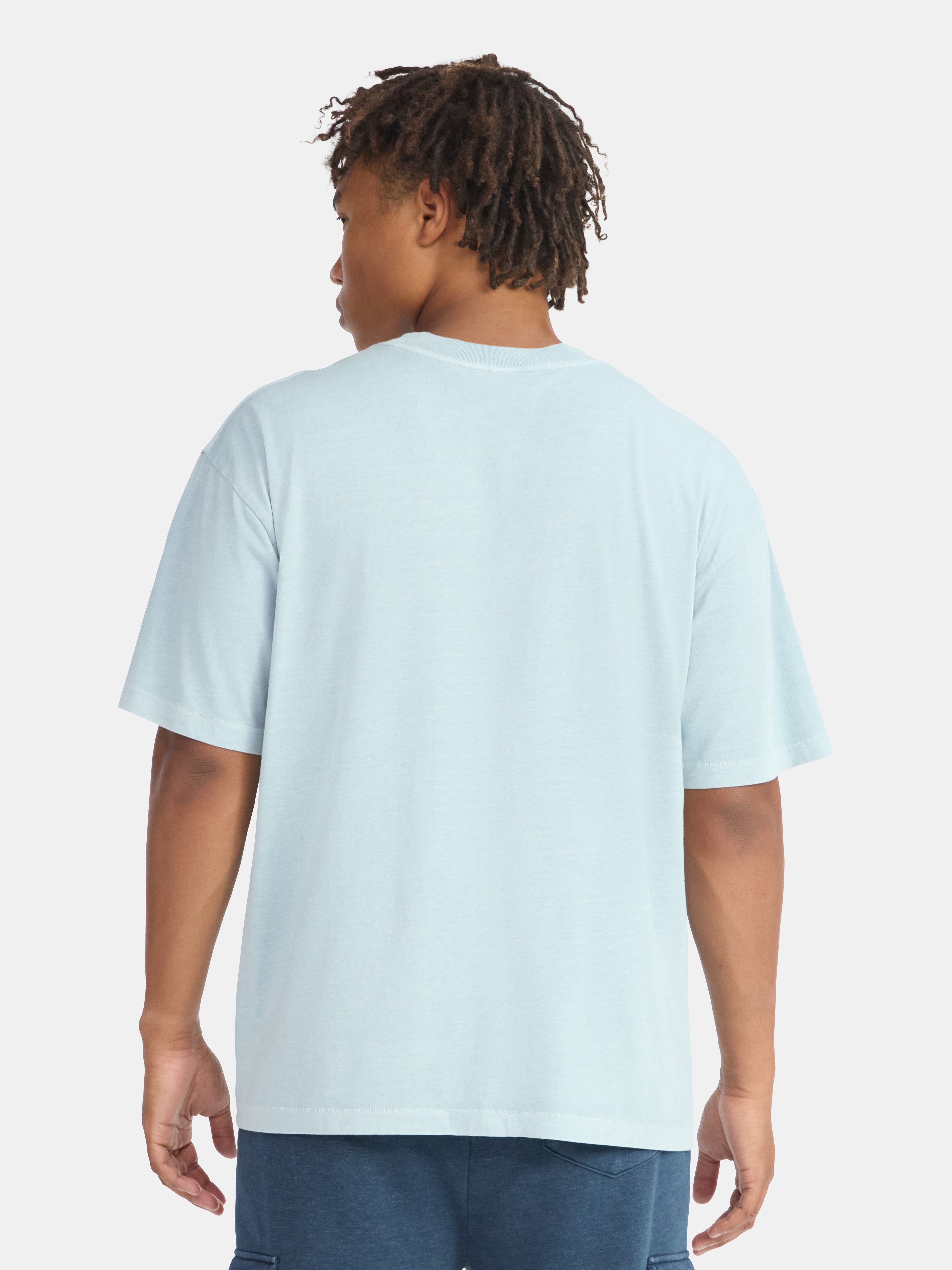 No Boundaries All Gender Cotton Oversize Tee with Short Sleeves, Men's and Big Men's
