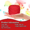 thumbnail image 2 of 200g T-Shirt Yarn Elastic Fabric Crochet Cloth Yarn for DIY Knitting, Spaghetti Yarn Thick Knitting Yarn for Hand DIY Bag Basket Cushion Crocheting Projects,Home Decor(Yellow), 2 of 7