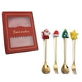 thumbnail image 4 of PENGXIANG Christmas Coffee Espresso Spoons Set Stainless Steel Christmas Spoon Set for Christmas Party Tableware, 4 of 6