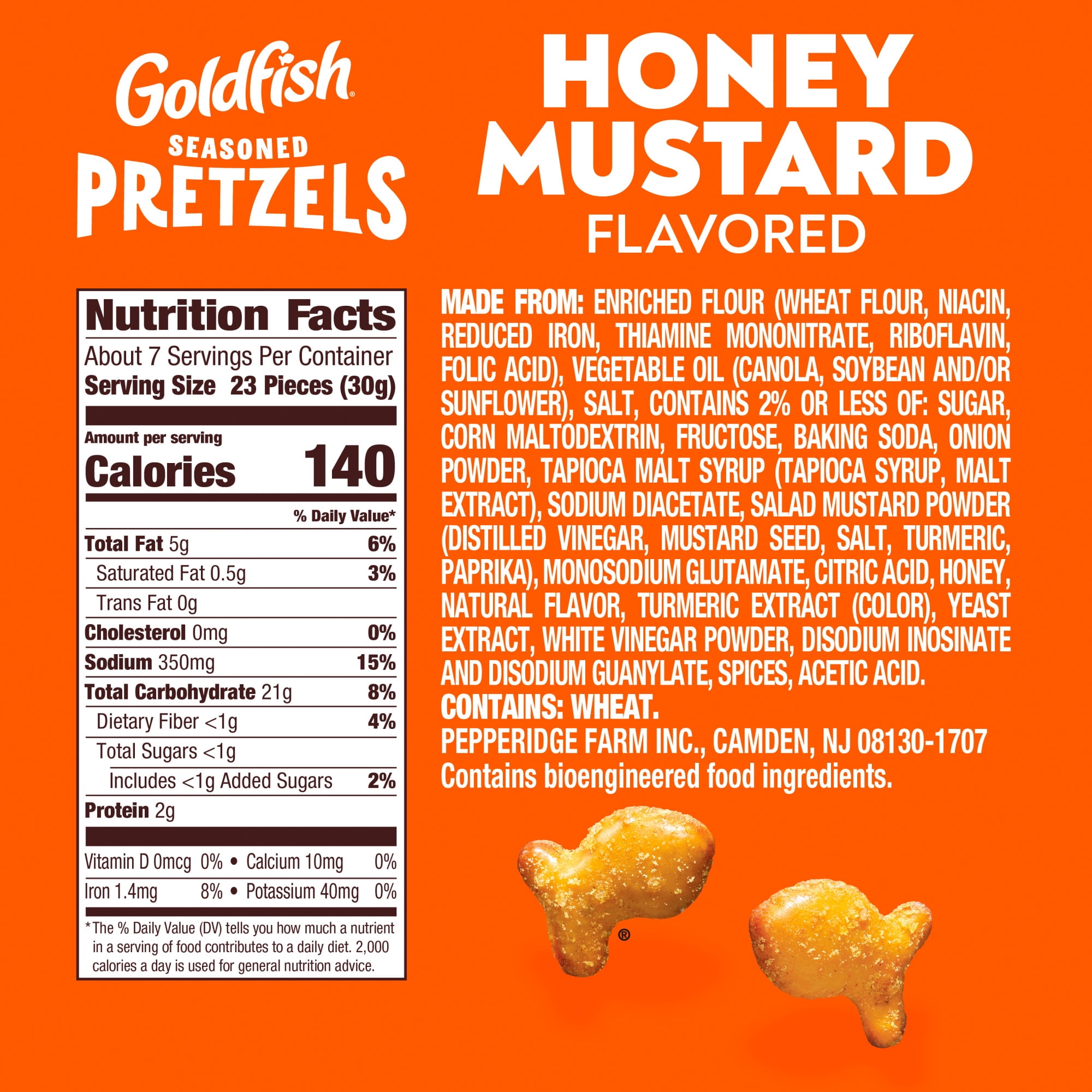 (4 pack) Goldfish Honey Mustard Seasoned Pretzels, 8 Ounce Bag