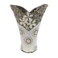 thumbnail image 1 of DLusso Designs YX461W 12 in. Silver Alea Design Deco Vase, 1 of 1