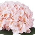 thumbnail image 3 of Enova Home Artificial Flowers Silk Hydrangea Fake Flowers Arrangement in Rectangle Glass Vase with Faux Water for Home Office Wedding Decoration (Pink), 3 of 3