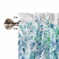 thumbnail image 5 of Kitchen Curtains 54 Inches length, Teal Blue Eucalyptus Leaves Window Treatment Curtain Drapes, Spring Summer Botanical Floral Decorative Window Curtains for Bedroom Cafe, 52"x54", 2 Panels, 5 of 7