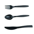 thumbnail image 5 of Schwarz Plastikbesteck Set 90 Stück, Enthalten 30 Plastikgabeln, Messer und Plastik Löffel, Schwarz und Robustem Bestecksets für Geburtstagsfeier Grillparty Hochzeit Outdoor, 5 of 8