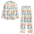 thumbnail image 6 of FOR U DESIGNS Easter Egg Womens Nightwear Sets Button Front Sleepwear Long Sleeve V-neck and Pants 2 Pack Size XS Button Up Pajama Shirts for Women Jogger Winter, 6 of 7