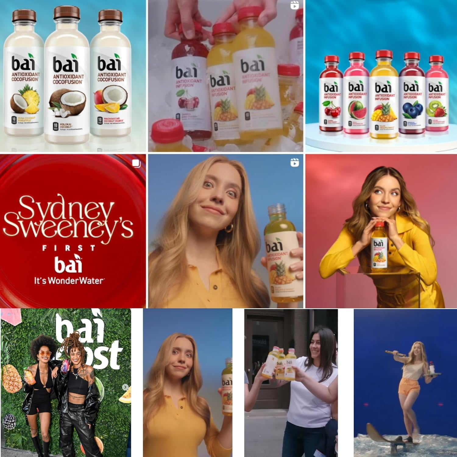 Bai Drinks | Flavored Water Assortment of Blueberry, Cherry, Watermelon, Strawberry , Clementine, Coconut is Gluten Free, Non GMO , Vegan and Kosher | Antioxidant Infused Drinks, 18 FL OZ Pack of 5 |