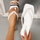 thumbnail image 4 of Amzcrzy Zapatos de mujer,Zapatos de mujer,Zapatillas de mujer, Sandalias planas con decoración de perlas y zapatillas informales de verano para mujer Sandalias Mujer Zapatillas De Casa, 4 of 6