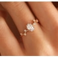 thumbnail image 3 of Gorgeous Oval Engagement Ring Moissanite Diamond Promise Ring Plated Rose/Yellow/White Ring Anniversary Ring Christmas Gifts for Her, 3 of 4