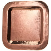 Sertodo Copper, Thessaly Square Platter, Hand Hammered 100% Pure Copper, 18 inch square
