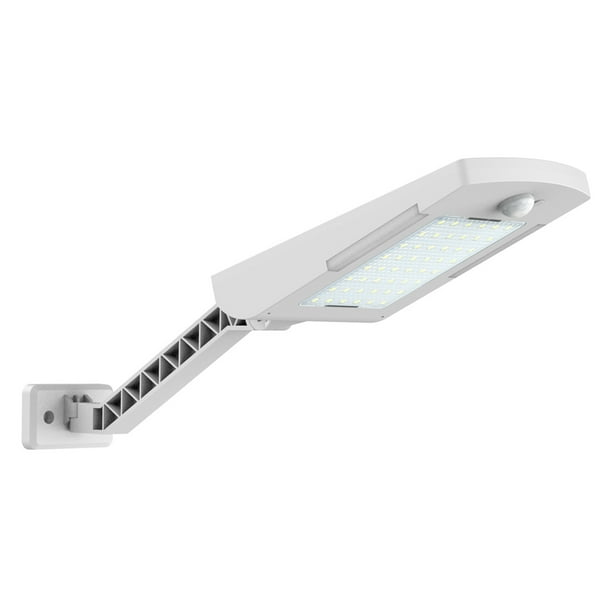 Monstrate Luz de pared Solar ajustable recargable al aire libre gran angular lámpara patio pasarela carretera noche seguridad iluminación equipo camino Iluminación y accesorios Blanco Monstrate HA072886-01