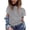 Gray, variant on Ichuanyi Womens Tops, Summer Fashion Casual Women Short Sleeve Solid O-Neck Tops Ladies Tee T-Shirt