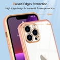 thumbnail image 5 of Case Compatible with iPhone 13 Pro Case Crystal Clear Transparent Design Back Bumper Shockproof Slim Fit Soft TPU Silicone Protective Phone Case Cover for iPhone 13 Pro, Pink, 5 of 7