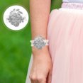 thumbnail image 1 of YSNOOWE Wedding Wrist Corsage Plated Band with Dazzling Rhinestone and Soft Fabric, 1 of 8