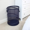 thumbnail image 2 of Smart Design Pop Up Spiral Laundry Hamper Bag Mesh - Collapsible Design Holds 3 Loads - Dorm Room Essential - Kids Clothes Basket Organizer - Home Organization - 18 x 24 Inch - Blue, 2 of 7