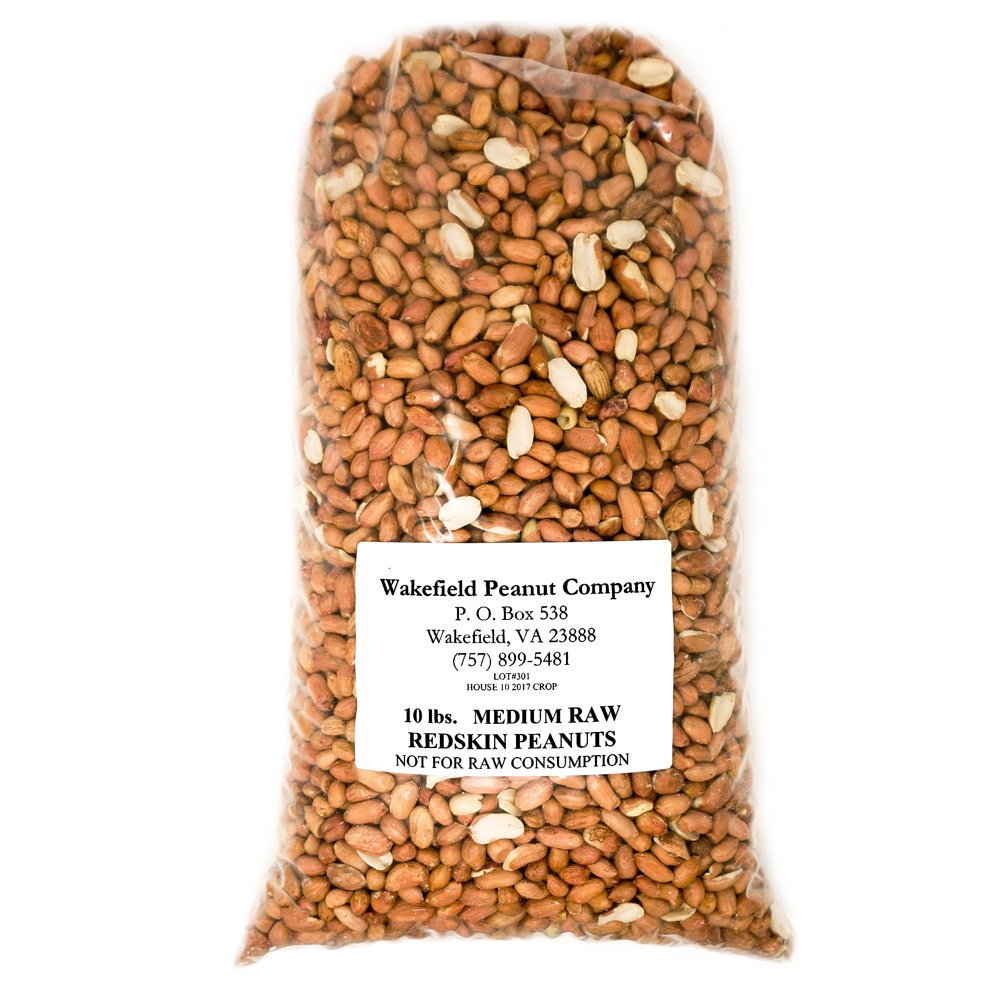 Virginia Peanuts Raw Redskin Peanuts, Premium Grade / 10 lbs Bulk