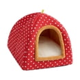 thumbnail image 4 of Casa para gatos Fernando Cueva Cojín interior de otoño e invierno Rojo L, 4 of 8
