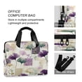 thumbnail image 4 of 16" Laptop Briefcase for Work Travel Laptop Shoulder Bag Carrying Handbag Laptop Case Ginkgo Leaves and Petals, 4 of 8