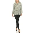thumbnail image 2 of White Mark Women's Printed Peasant Chiffon Blouse, 2 of 6