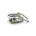 thumbnail image 2 of 3/5 Carat (Ctw) iAmethyst and Peridot Butterfly Ring in Sterling Silver, 2 of 5