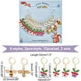 thumbnail image 2 of 24 Pcs Bee Potted Plants Stitch Markers Alloy Enamel Crochet Stitch Marker Charms 304 Stainless Steel Clasp Locking Stitch Marker for Knitting Weaving Sewing Jewelry Making HJEW-AB00042-US6 for DIY, 2 of 6