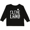 thumbnail image 3 of Inktastic Cleveland, Ohio Distressed Font Boys or Girls Long Sleeve Toddler T-Shirt, 3 of 5