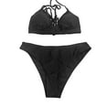 thumbnail image 5 of LIUJUNSHOP Women Two Piece Triangle Bikini Set Bathing Suit Swimsuit Full Coverage Bottom, 5 of 6