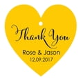 thumbnail image 1 of 100 PCS Thank You Custom Made Heart Shape Hang Tags Personalized Wedding Favor Paper Tags, 1 of 1