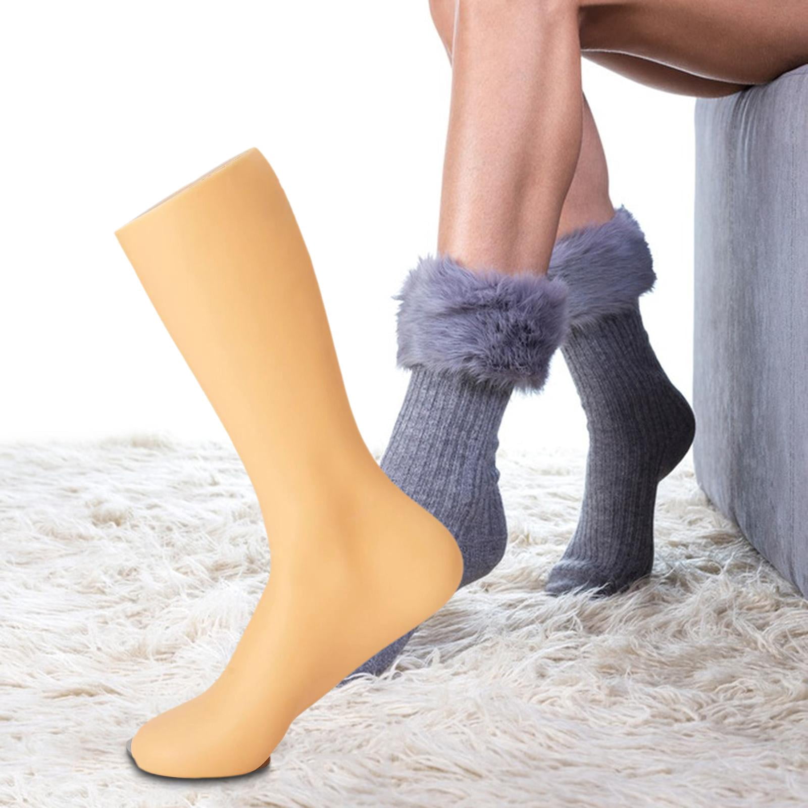 Freestanding Male Legs Feet Foot Mannequin, Sock Display Feet Sandal Holder Short Stocking Mannequin Durable for Window Store Business Men Male Right Foot