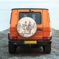 thumbnail image 6 of Salouo Cowboys Riding Horses Print Spare Tire Cover 14-17 inch Spare Tire Protector Universal Tough Tire Wheel Cover for Trailer SUV and Truck-16 inch, 6 of 6
