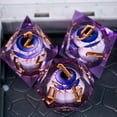 thumbnail image 3 of Cusdie Sharp Edges DND Dice, Death Peeping Eyes Liquid Core Dice, 7 PCs D&D Dice, Handcrafted Polyhedral Dice Set, for TTRPG Role Playing Game Pathfinder, 3 of 5