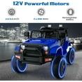 thumbnail image 2 of OLAKIDS Kids Ride On Truck, 12V Electric Vehicle Car with Remote Control, Toddlers Battery Powered Toy with 2 Speeds, Spring Suspension, Double Open Doors, LED Lights, Music, USB, Mp3, 2 of 9