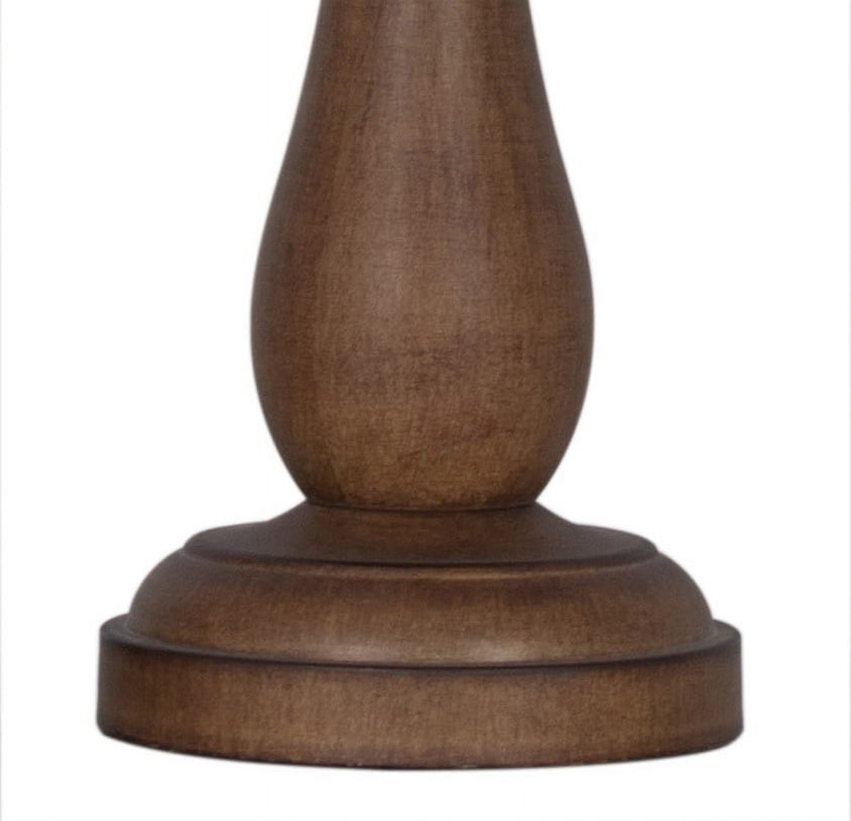 Mainstays Mix and Match 11" Turn Wood Finish Accent Lamp Base, Brown