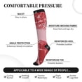thumbnail image 3 of Lsque Striped Meat Pattern Sport Compression Socks for Men & Women 15-20 mmHg Knee High Nurse Pregnant Running Medical and Travel Athletic, 3 of 6